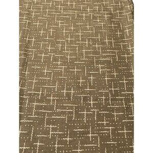 Brown Geometric Pattern Cotton Fabric 17"x17" Quilting